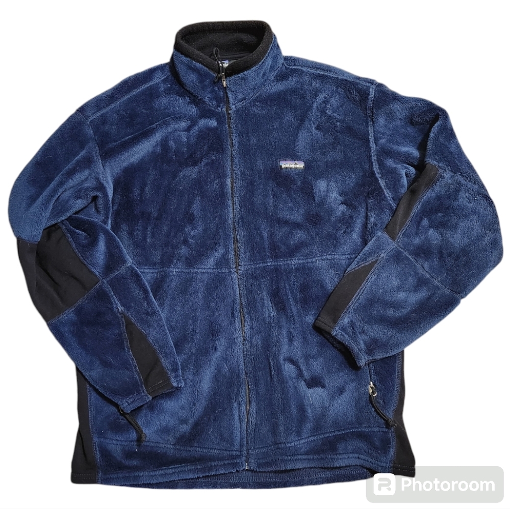 Patagonia R2 Full Zip Regulator Fleece Jacket Navy/Black Large USA Made Polartec
